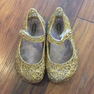 Mini Melissa Gold Canpana zigzag shoe